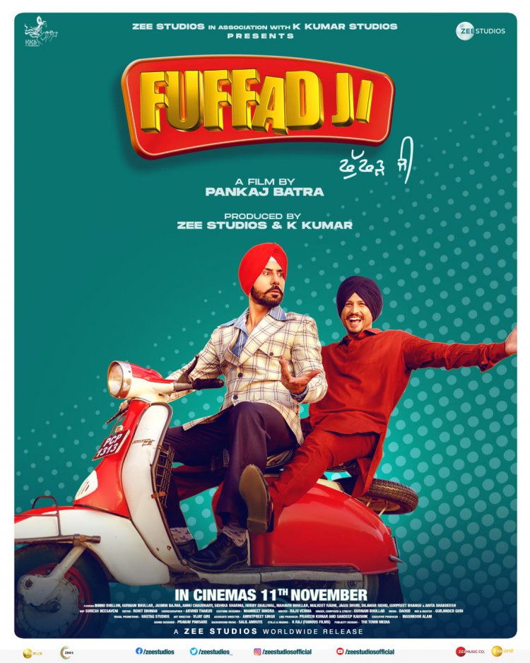 ज़ी स्टूडियोज ने अपनी 11 नवंबर को रिलीज होने जा रही फिल्म 'फुफ्फड़ जी' का पहला लुक जारी किया